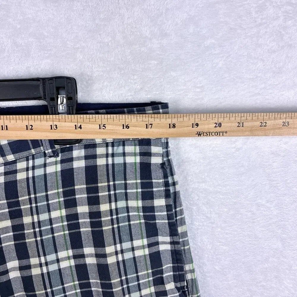 VTG J.CREW Mens 35 Y2K Madras Plaid Bermuda Preppy Beach Resort Golf Shorts 90s